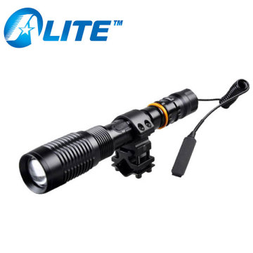 5000 Lumen LED Hunting Lamp 18650 Zoom One Mode Weapon Light Rifle Gun Flashlight with Pressure Switch
