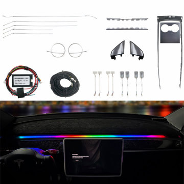 22-in-1 gaya baru LED Light Light Car Atmosphere Lights Dengan Laser Engraving Chasing RGB
