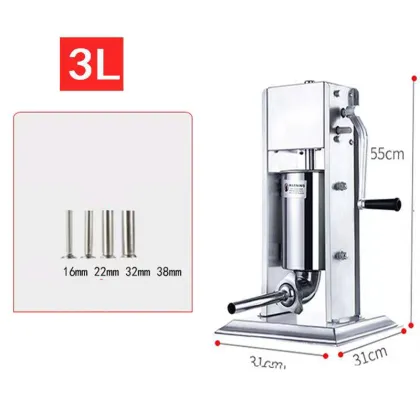 3L Manual Sausage Stuffer: Filling Machine for Sausage Making and Salami Production
