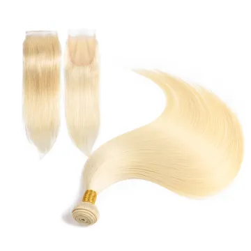 613 Blonde Virgin Human Hair,613 Cuticle Aligned Hair Bundles With Frontal,Blonde Virgin Human Hair 613 Bundles With Closure