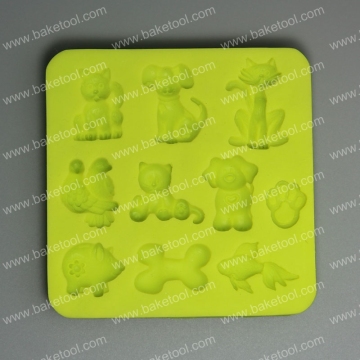Mini Animals/Dog Bone/Pawprint patterns Silicone Mold For Fondant Cake Decorating