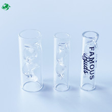 Soporte de articulación de vidrio redondo transparente para fumar