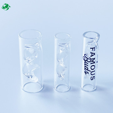 Soporte de articulación de vidrio redondo transparente para fumar
