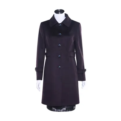 Color can be customized wool cashmere coat fabric single breasted wool coat long coat wool