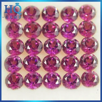 Natural round pink garnet for jewelry