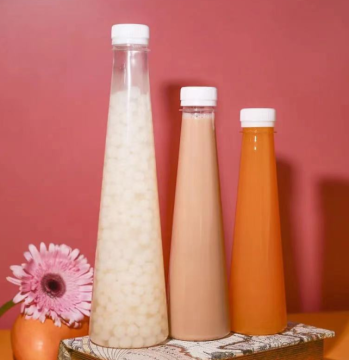 Bottiglie di cono affusolato da 300 ml con coperchi in alluminio per bevande