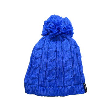 Beanie Manset Pom Pom Rajut Kabel Uniseks