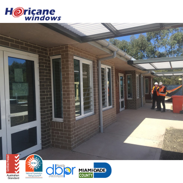 USA Aluminum Glass Commercial Hinged Door with Fixed Picture Windows