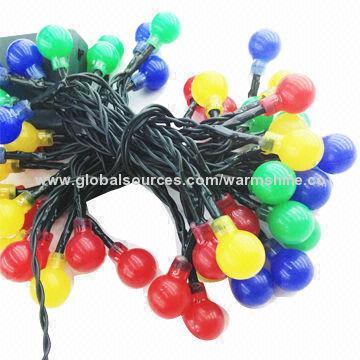 Christmas Tree Lights, Colorful Ball Decoration with Battery, Easy to Installation