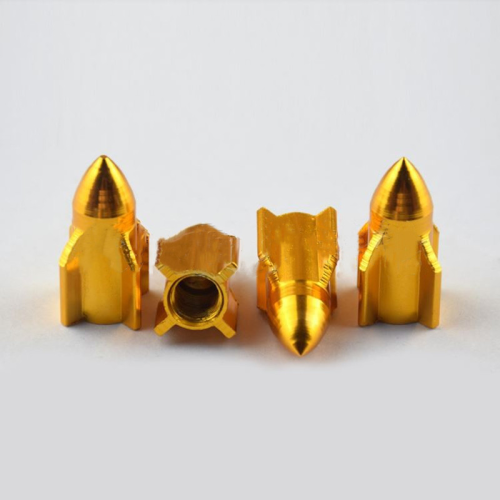 Aluminum alloy Valve Caps Rocket Shaped Dust Cap