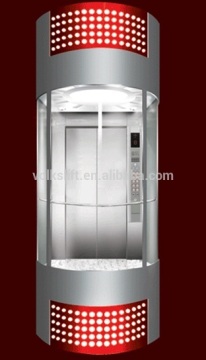 German motor panpramic passenger lift