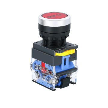 YiJia LA38-11BN 22mm Non Illuminated Flat Head Self Resetting Jog Button Switch