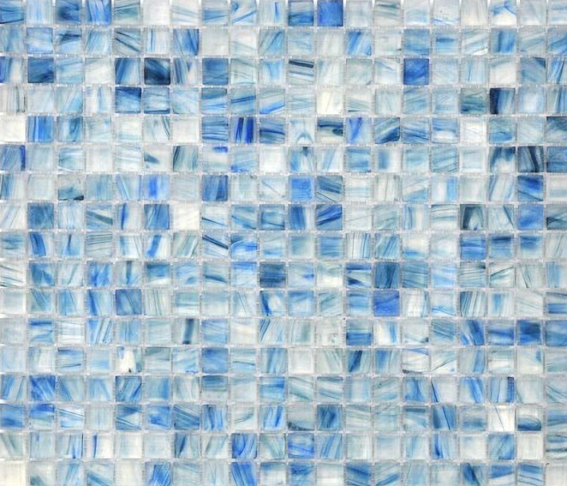 Mosaïque de piscine bleue résistante