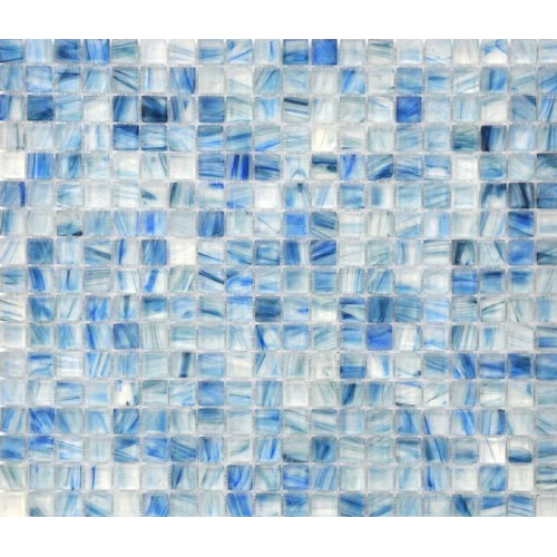 Mosaico de piscina azul resistente