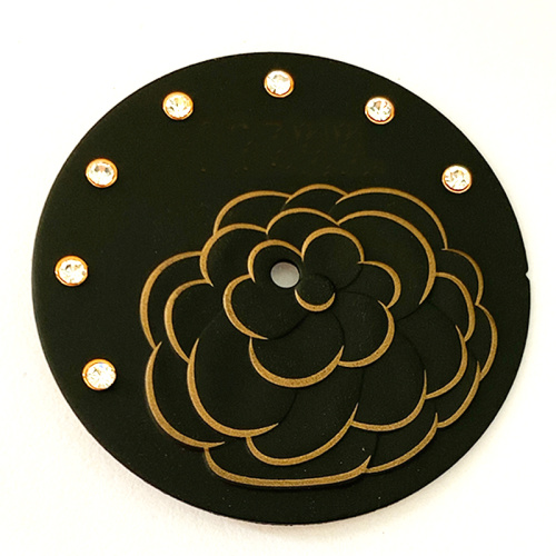 Matt Design Flower estampada en dial de reloj minimalista