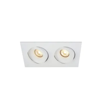 Adjustable Anti-Glare Square LED Downlight 2*7W Double Head