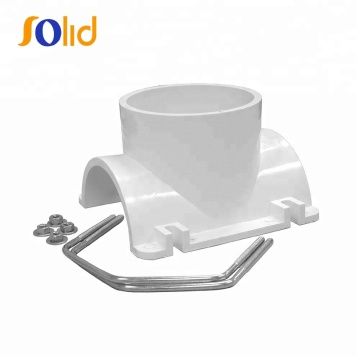 Morsetto a cavallotto in plastica per tubo in PVC con presa