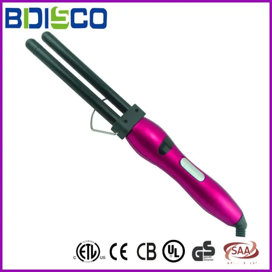Popular Stylish Single home Use two barrel LCD hair curler create big wave
