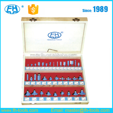 FH-35B wooden box packed Mixed Woodworking 35pcs Router Bit set