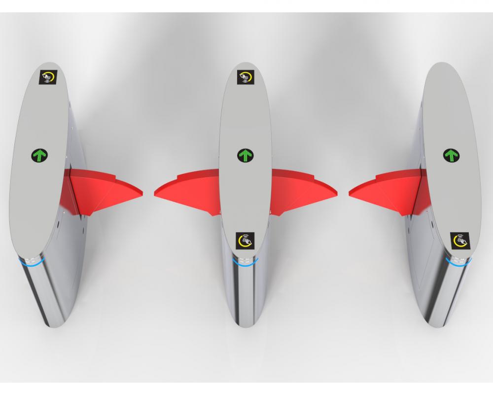 Flap Barrier Rfid Card Turnstile Gate