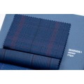 Dark Navy Plaid 40% Wool Fabric