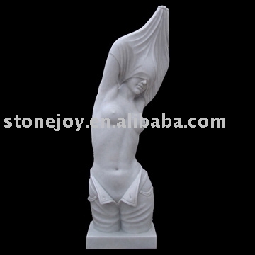 White Marble Sculptures, Abstract marble sculptures