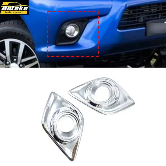 OEM Car ABS Carbon Fiber Chrome Exterior Accessories for Toyota Hilux Front Fog Lamp Cover