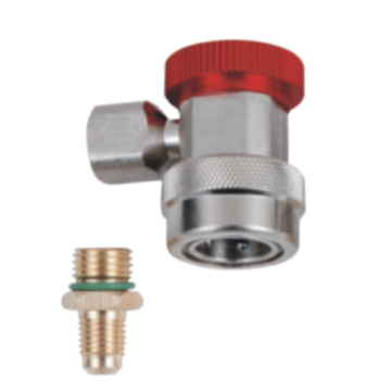 Adjustable AC R134a Quick Coupler Connector Adapter - High & Low 1/4 SAE HVAC