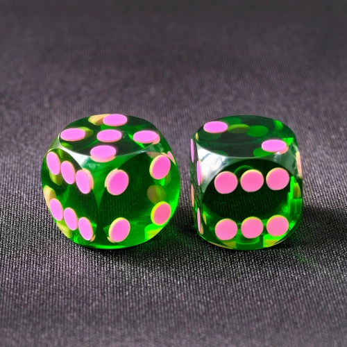 Bescon – Set De 2 Dés De Précision – 14,3 Mm – Coins Arrondis – Numérotation Unique Gravée – Pour Backgammon Et Jeux De Table – Solide Et Fiable