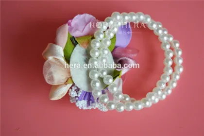 Beautiful bridal wedding flower peal bracelets 16H