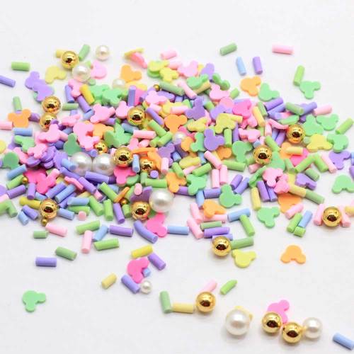 Multi Design 500g Kawaii décoration de noël tranches d&#39;argile polymère bricolage Artisanat pour Slime remplissage accessoires d&#39;ornement de noël