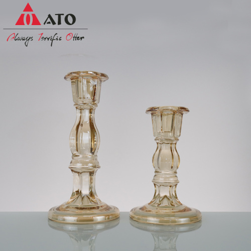 Home lighting glass candle holders customized candle