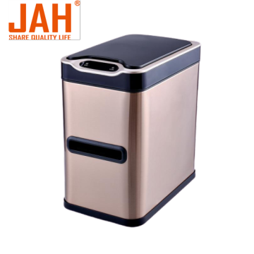 Bin de basura del sensor de acero inoxidable jah para el baño