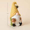 Figurine gnome lebah musim panas resin