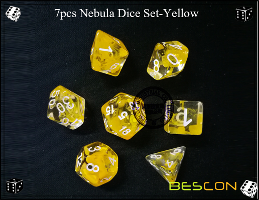 7pcs Nebula Dice Set-Yellow-6