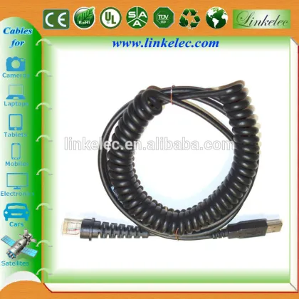 Coiled Honeywell Metrologic barcode Scanner USB Cable