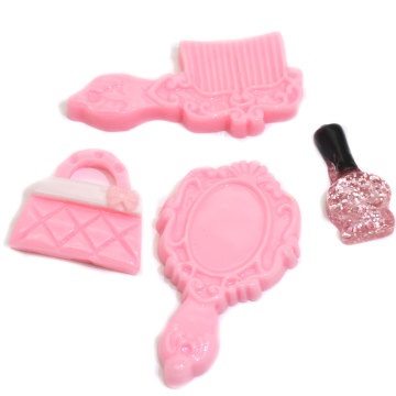 Artificielle 100 pièces divers miroir émail produit cosmétique en forme de rose majeur ornements de fille charmes ornements de chambre entretoise