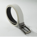 Men's Reversible Rotated Buckle Dress Belt Leather