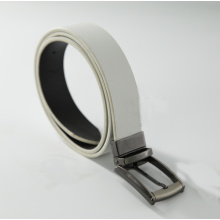 Ceinture réversible à boucle rotative pour hommes en cuir