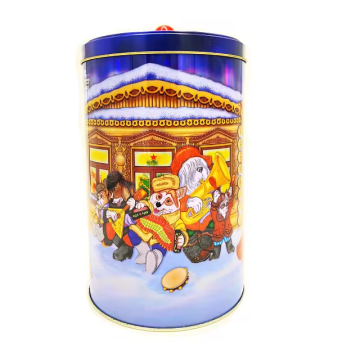 Dadi Christmas Candy Tin Can Can Clindrical Hife Box