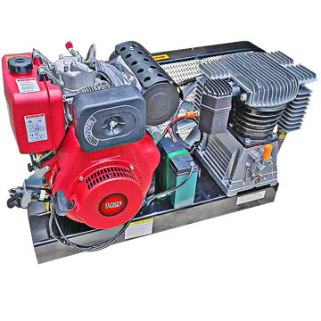 Yibang 10hp Portable Piston Screw Diesel Air Compressor - 600L/min, 8bar, pam kurang minyak, 380V, udara disejukkan, harga kompetitif