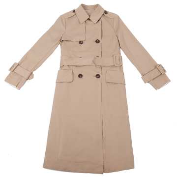 Hot sale factory direct Women's trench coat Double breasted long trench coat Long trench coat