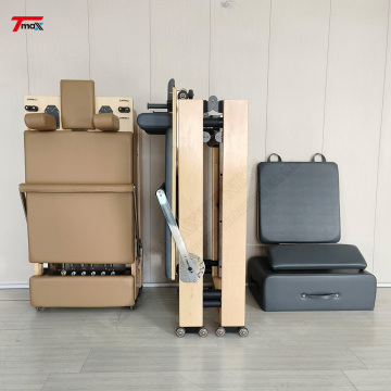 Tmax Maple Wood Folding Pilates Reformer Machine