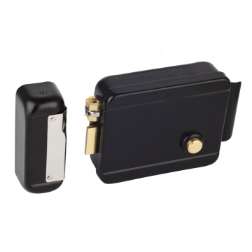 High Security Electronic Door Lock - Single/Double Cylinder Black Rim Lock