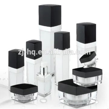 L04 square acrylic cosmetic bottles and jars