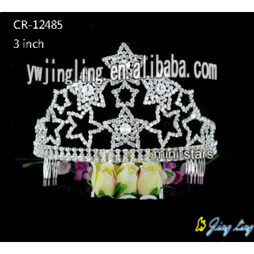 Accesorios para el cabello patriótico Crown Star Tiaras Wedding