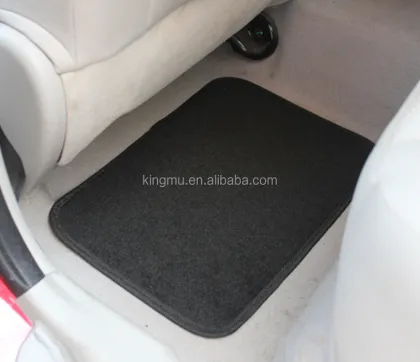 4PCS Universal Carpet Car Mats with Rubber Pads