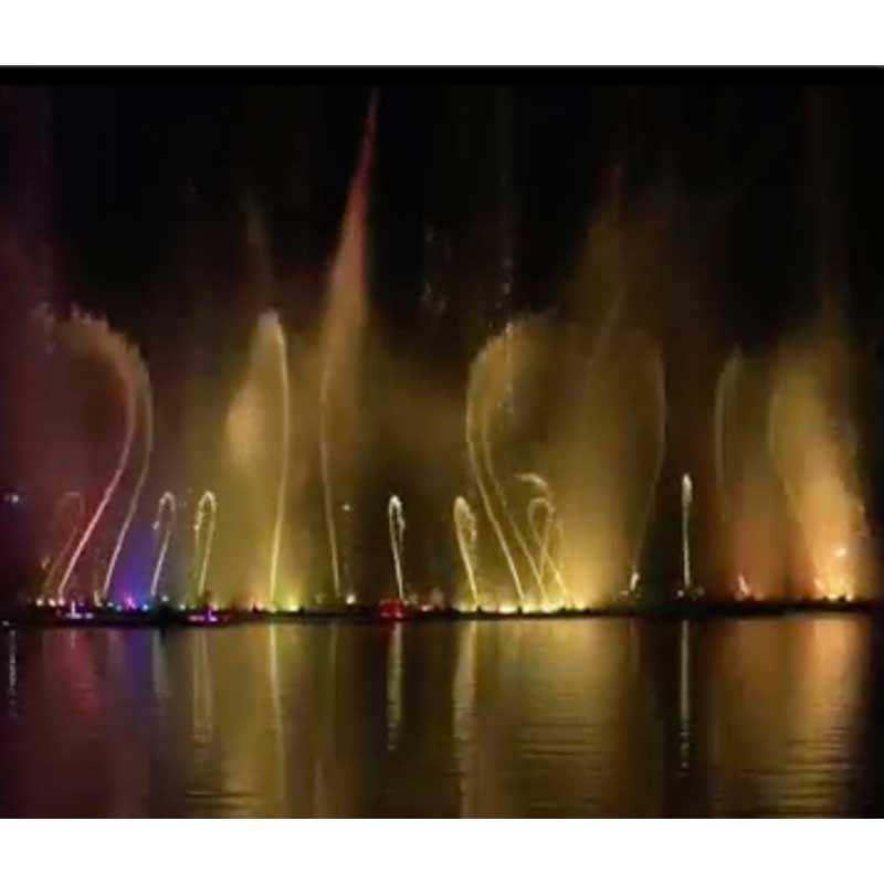 Large modern dancing fountain