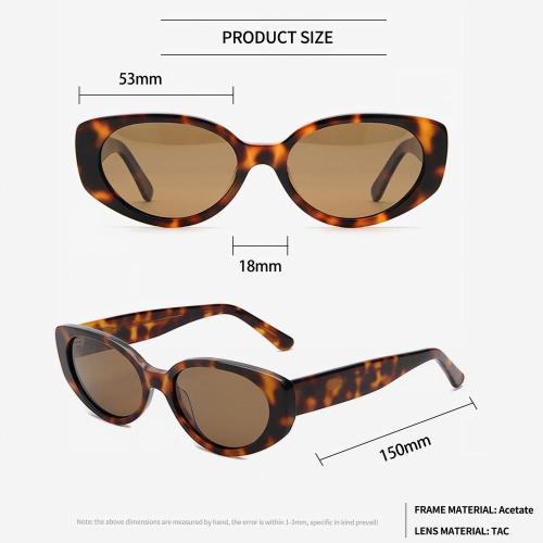Chic Oval Acetate Retro Y2K Sunglasses