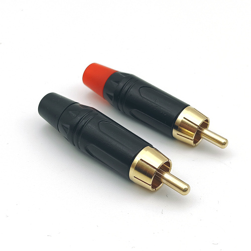 Straight Soldering RCA Male Audio Speaker Plug Adapter